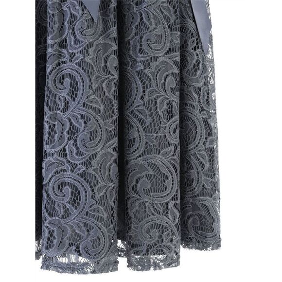 Elegant Romantic Retro Vintage Swing Lace Bridesmaid Prom Dress with Belt S NEW - Picture 6 of 16